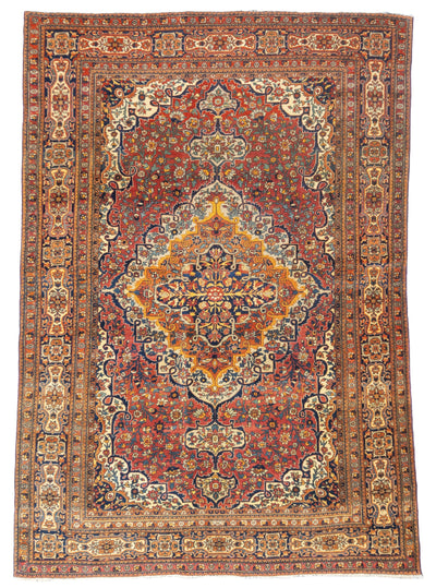 Antique Mohtasham Kashan Rug 4'6'' x 6'6''