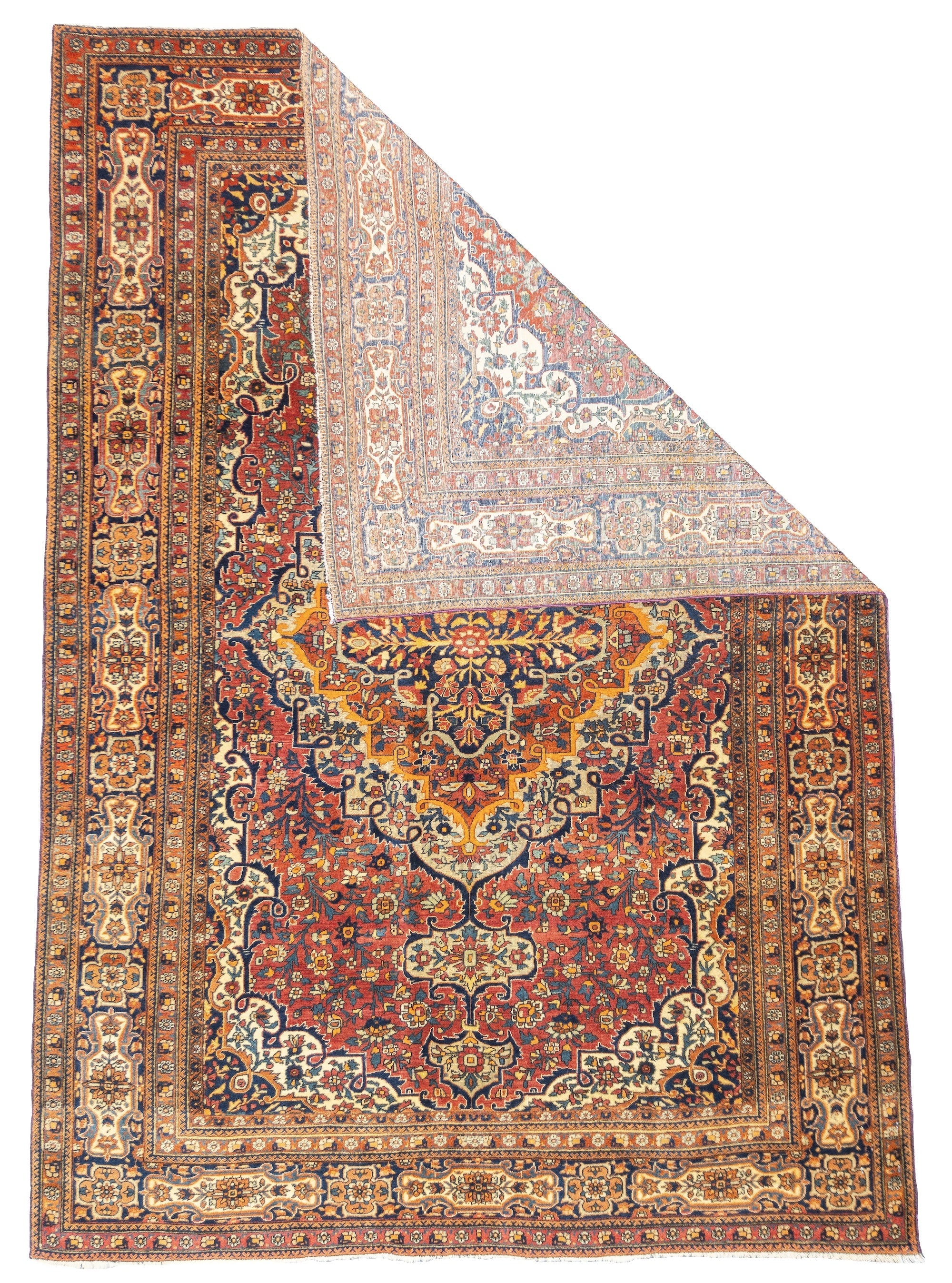 Antique Mohtasham Kashan Rug 4'6'' x 6'6''