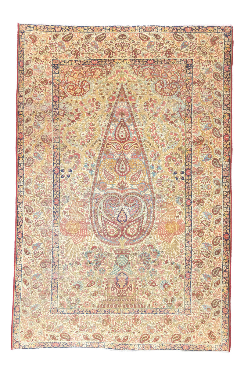 Antique Lavar Kerman Rug 4'8'' x 7'0