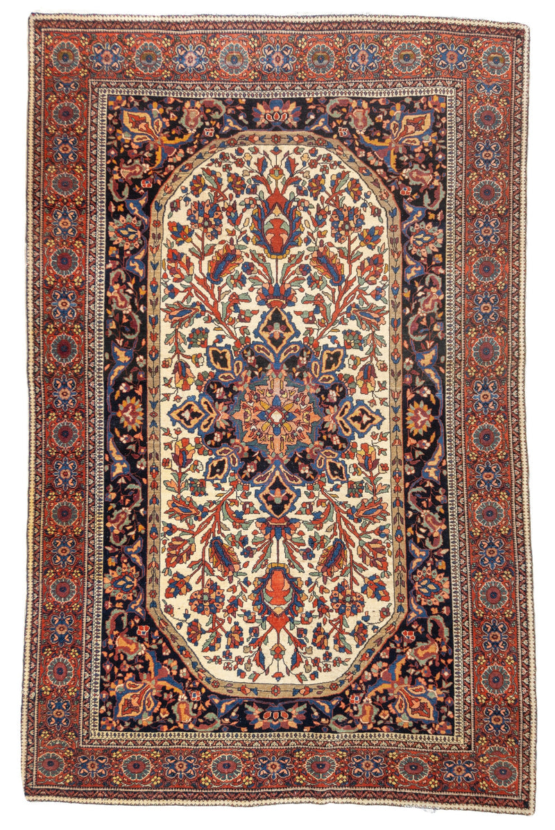 Antique Farahan Sarouk Rug 4'6'' x 6'7''
