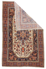 Antique Farahan Sarouk Rug 4'6'' x 6'7''