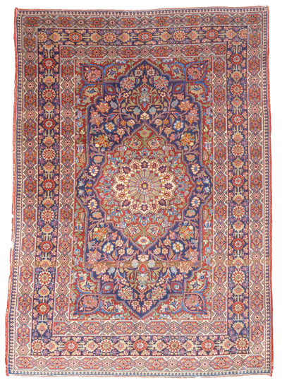 Antique Kashan Rug 4'0