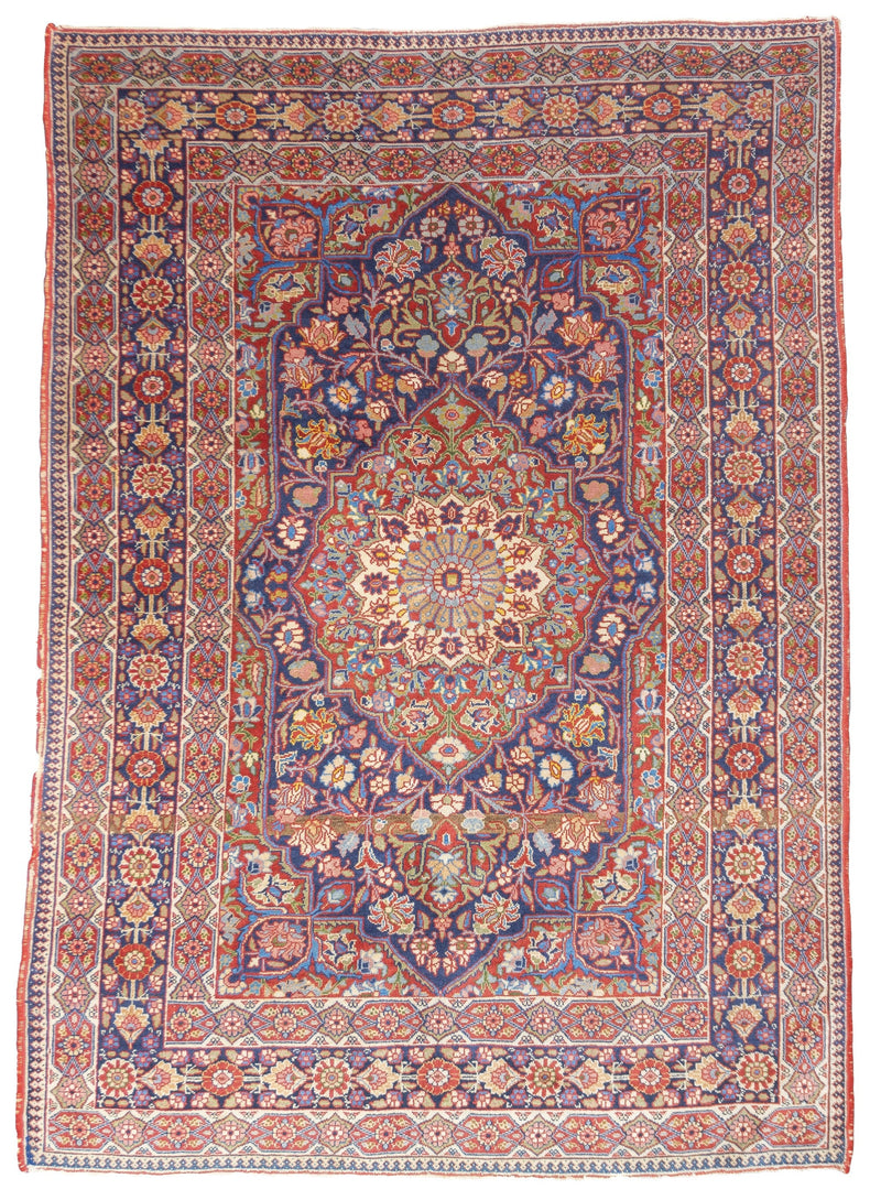 Antique Kashan Rug 4'0