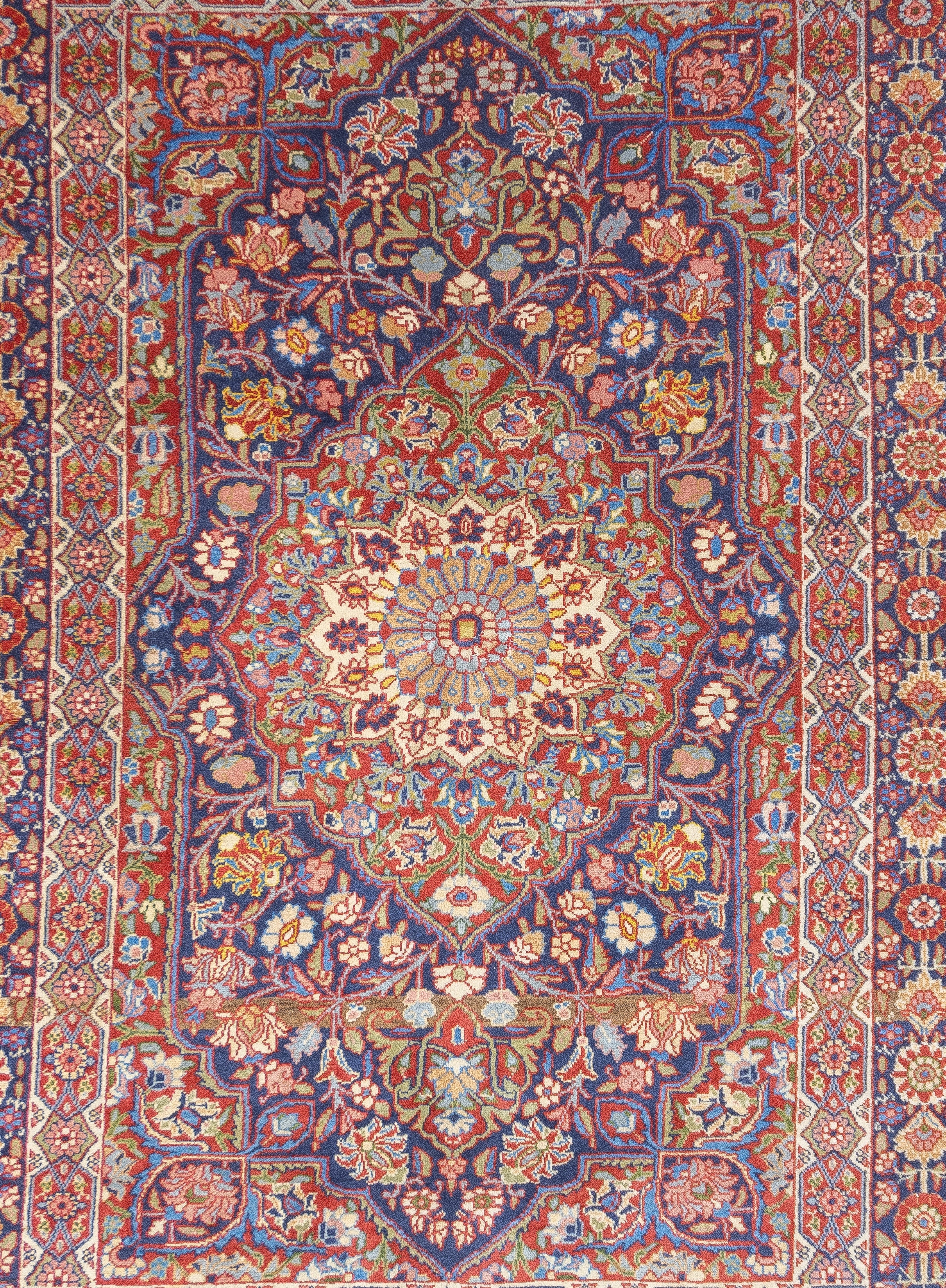 Antique Kashan Rug 4'0" x 5'9''