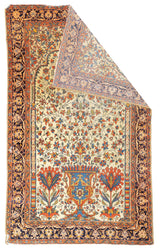 Antique  Farahan Sarouk 4'4" x 7'3"