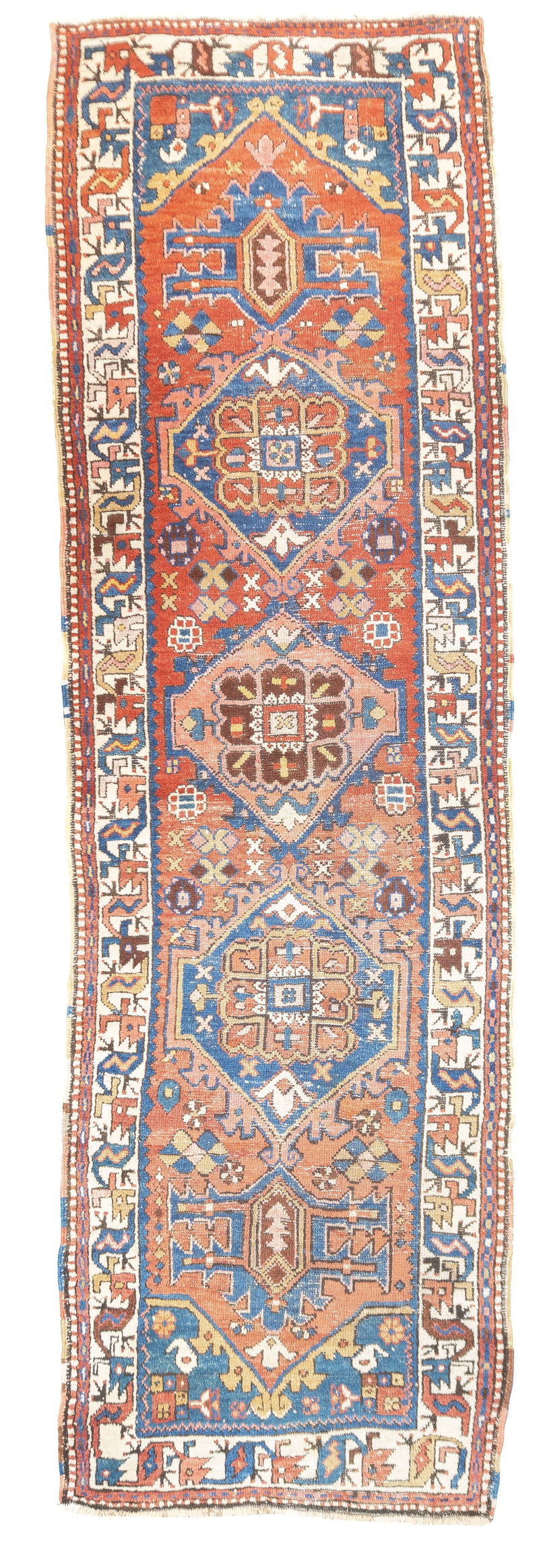 Antique  Heriz Rug 3'5'' x 10'1''