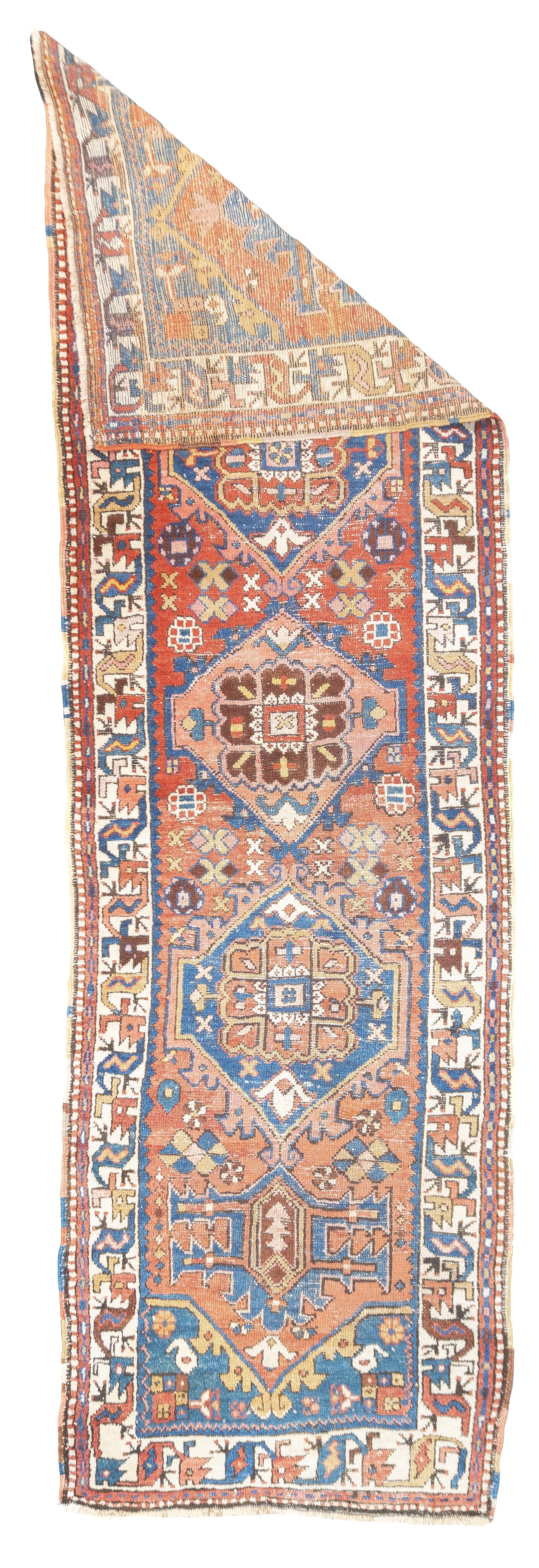 Antique  Heriz Rug 3'5'' x 10'1''
