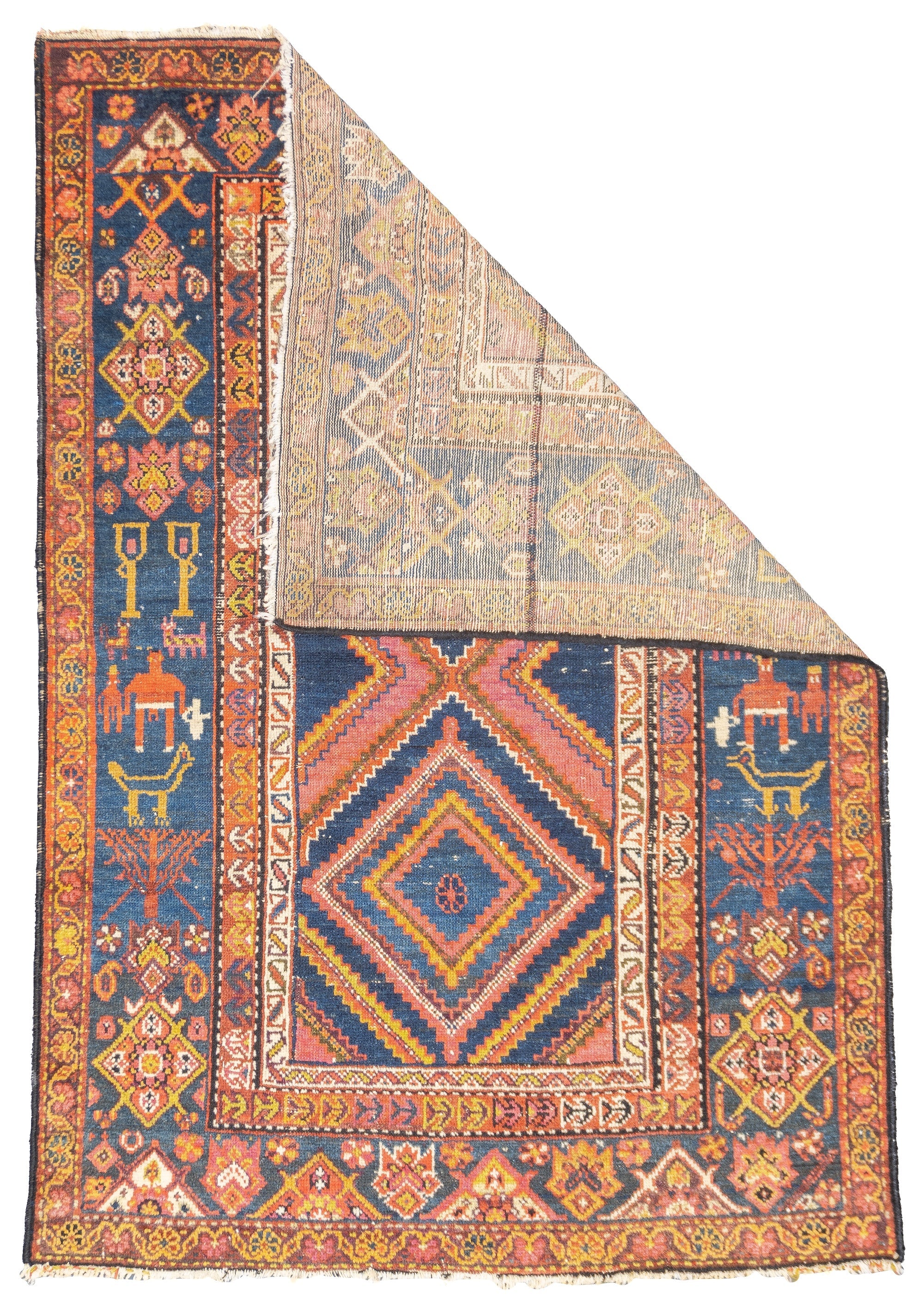 Antique  Malayer Rug 3'5'' x 4'11''