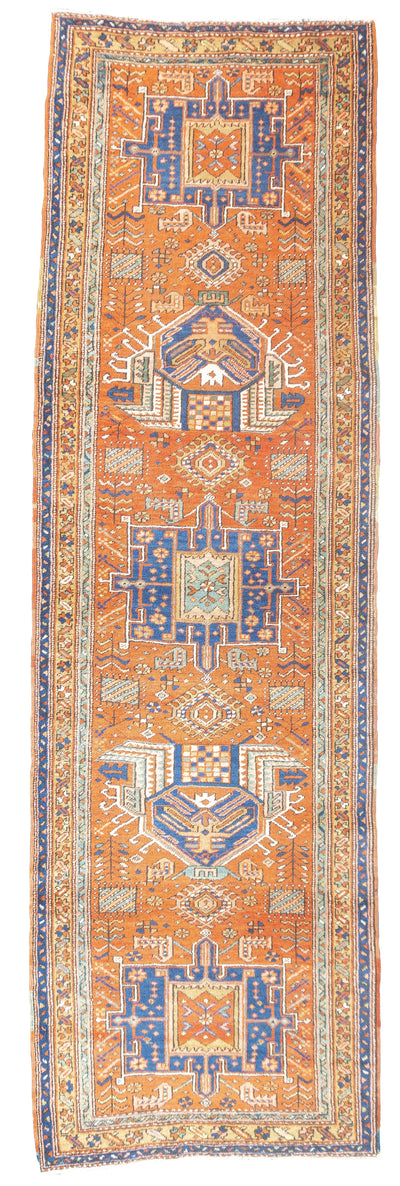 Antique  Heriz Long Rug 3'0