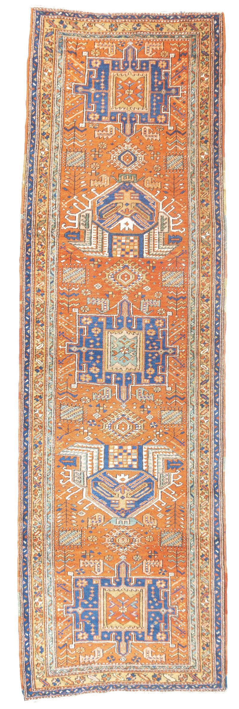 Antique  Heriz Long Rug 3'0