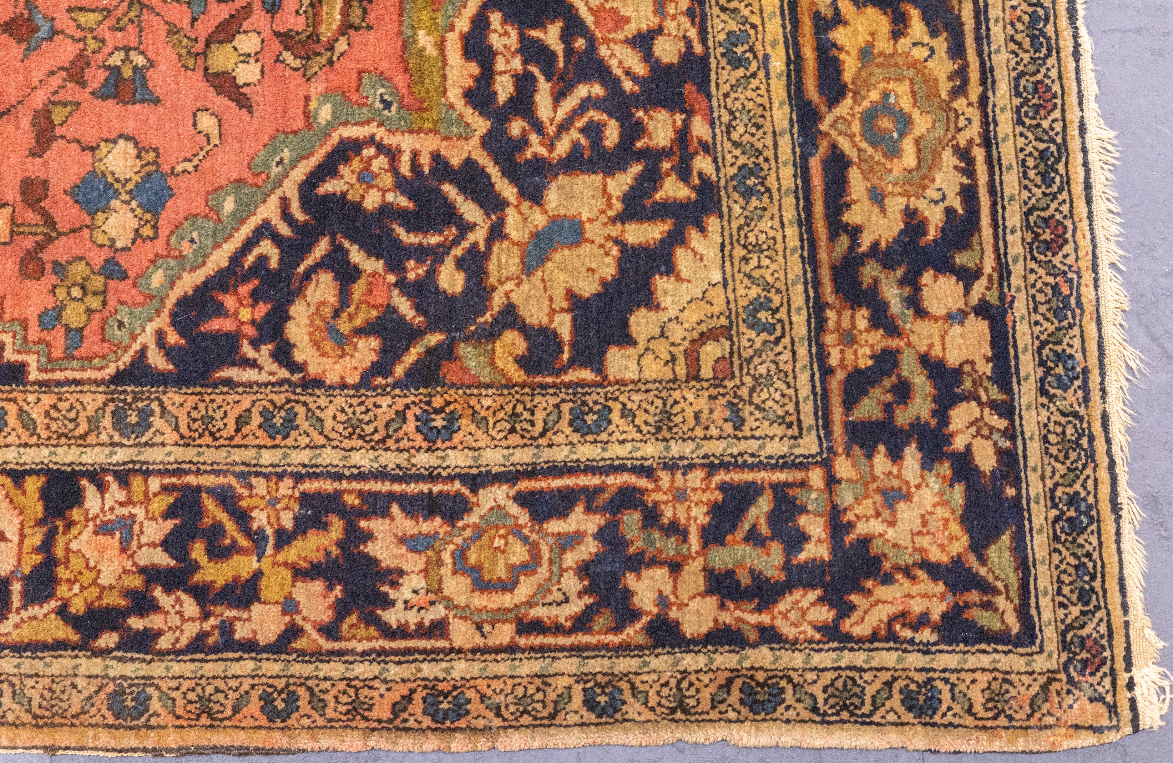 Antique Farahan Sarouk Rug 4'6'' x 6'7''