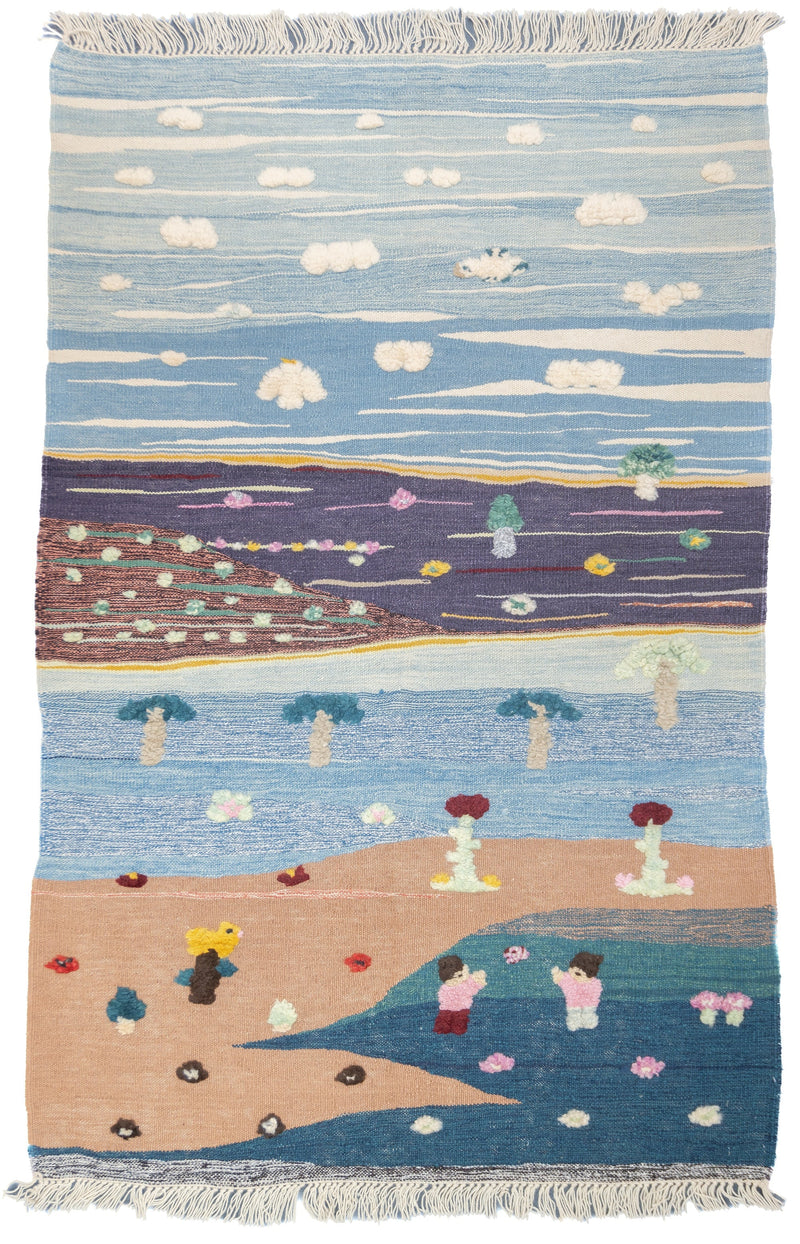 Fine Vintage Turkish Kilim Rug 4'0