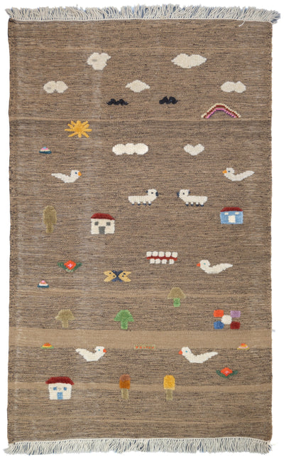 Fine Vintage Turkish Kilim Rug 3'2'' x 5'1''