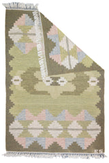 Fine Vintage Swedish Kilim Rug 4'6'' x 5'5''