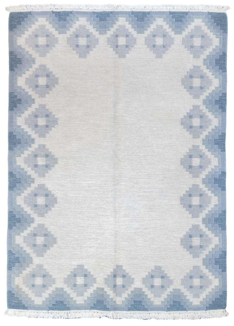 Fine Vintage Swedish Kilim Rug 4'1'' x 5'8''