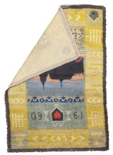 Vintage  Gabbeh Wool Rug 3'2'' x 4'6''