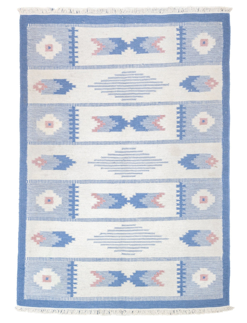 Vintage Swedish Kilim Rug 4'5'' x 6'3''