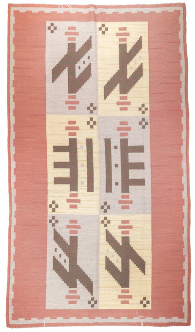 Fine Vintage Swedish Kilim Flat Weave Wool Rug 5'9'' x 10'3''