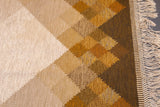 Fine Vintage Swedish kilim Flat Weave Wool Rug 6'5'' x 9'1''