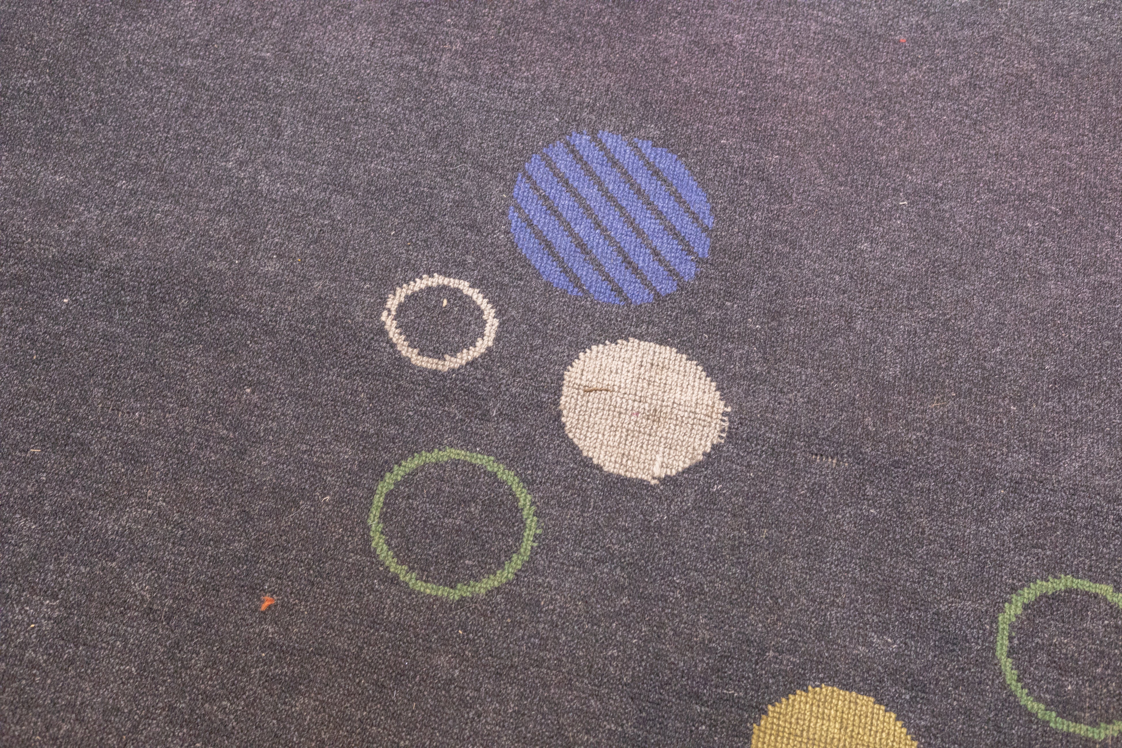 Mid Century European Artistic Wool Rug 7'6'' x 10'8''