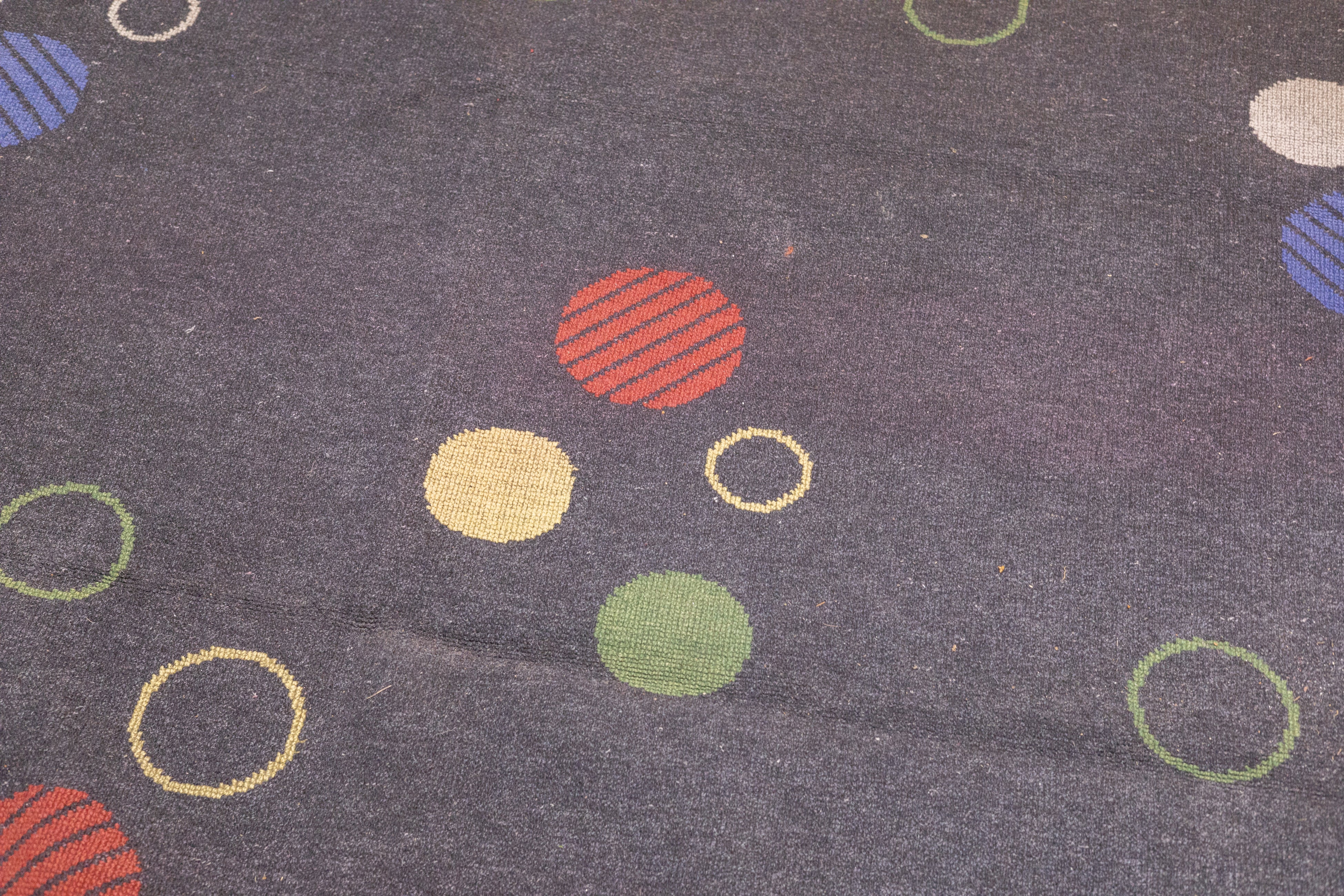 Mid Century European Artistic Wool Rug 7'6'' x 10'8''