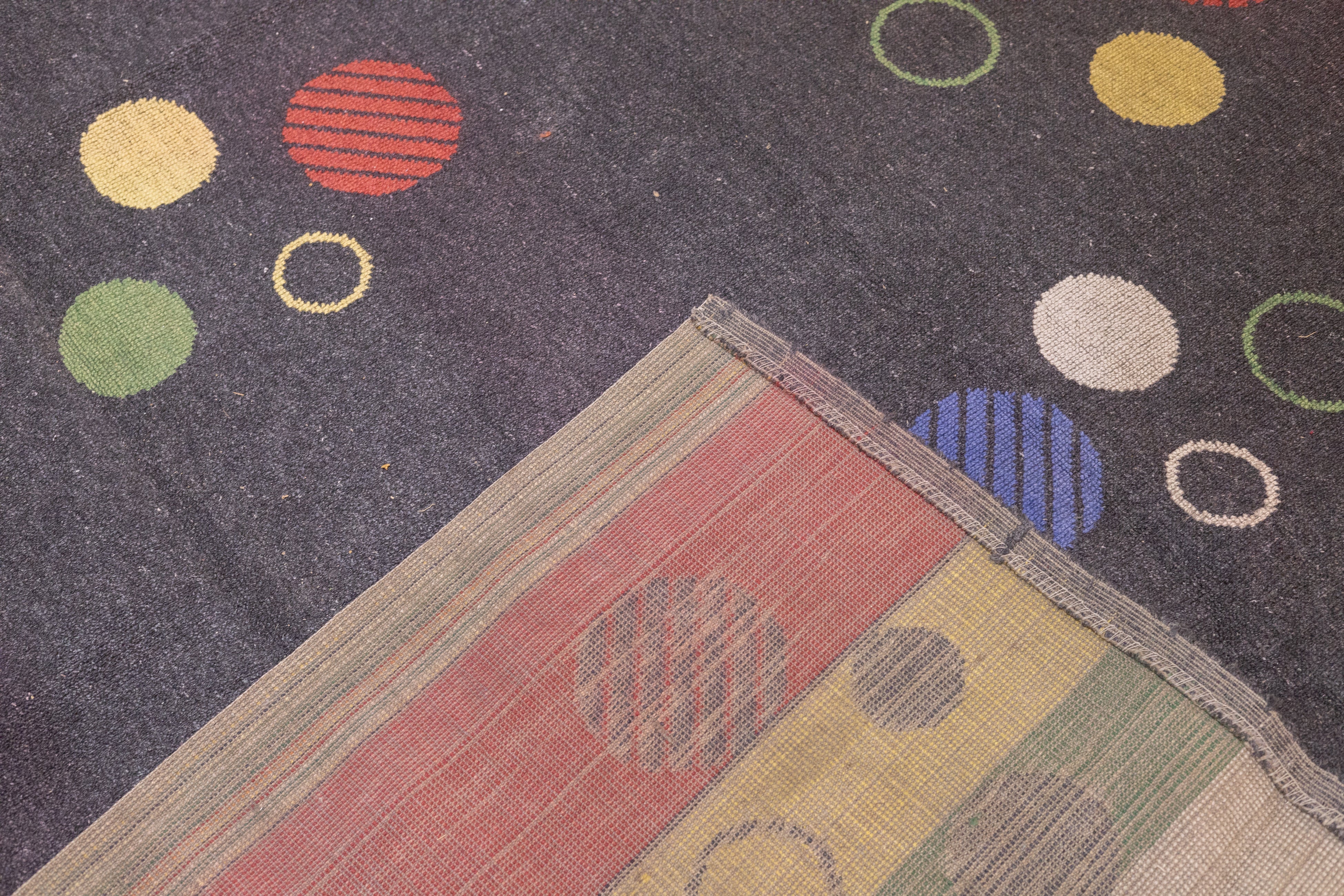 Mid Century European Artistic Wool Rug 7'6'' x 10'8''
