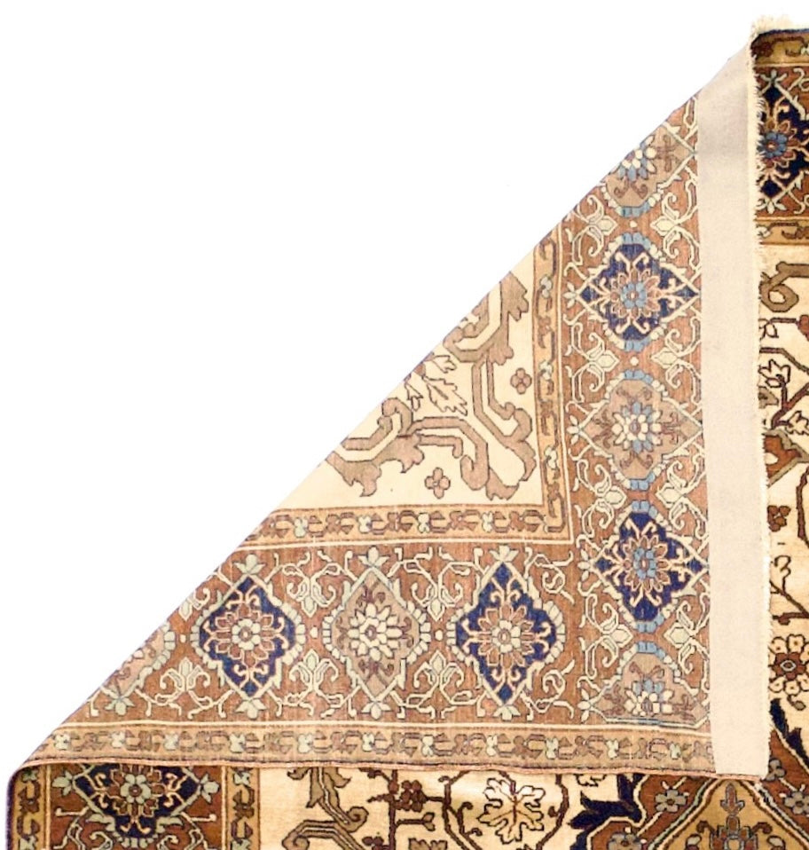 Extremely Fine Antique Silk  Serapi Rug 4'7" x 6' 5"
