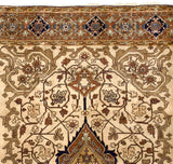 Extremely Fine Antique Silk  Serapi Rug 4'7" x 6' 5"