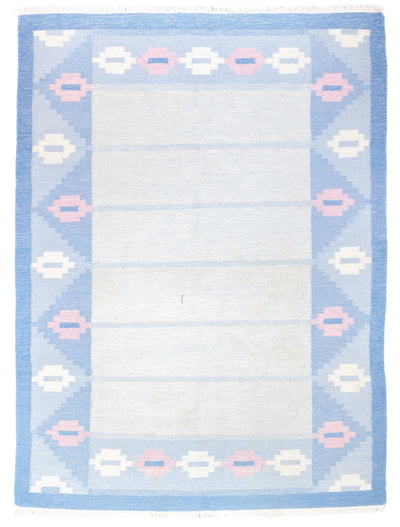 Fine Vintage Swedish kilim Flat Weave Wool Rug 5'8'' x 7'7''