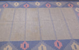 Fine Vintage Swedish kilim Flat Weave Wool Rug 5'8'' x 7'7''