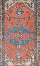Antique  Heriz Wool Rug 2'10'' x 4'10''