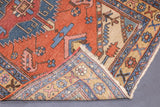 Antique  Heriz Wool Rug 2'10'' x 4'10''