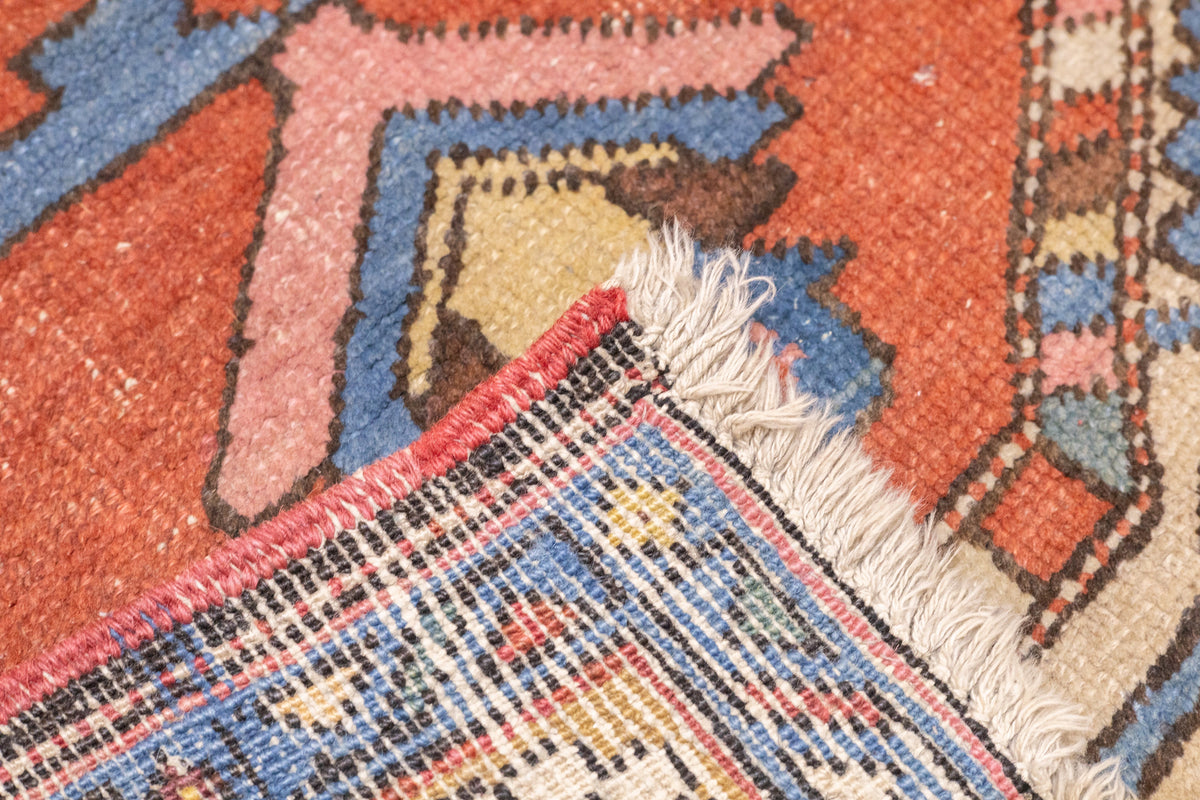 Antique  Heriz Wool Rug 2'10'' x 4'10''