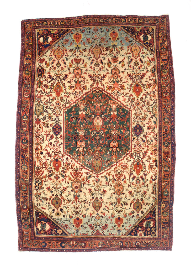 Antique  Farahan Rug 4'8'' x 6'11''