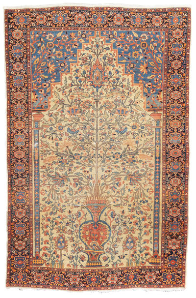 Antique Farahan Sarouk Rug 4'3'' x 6'7''
