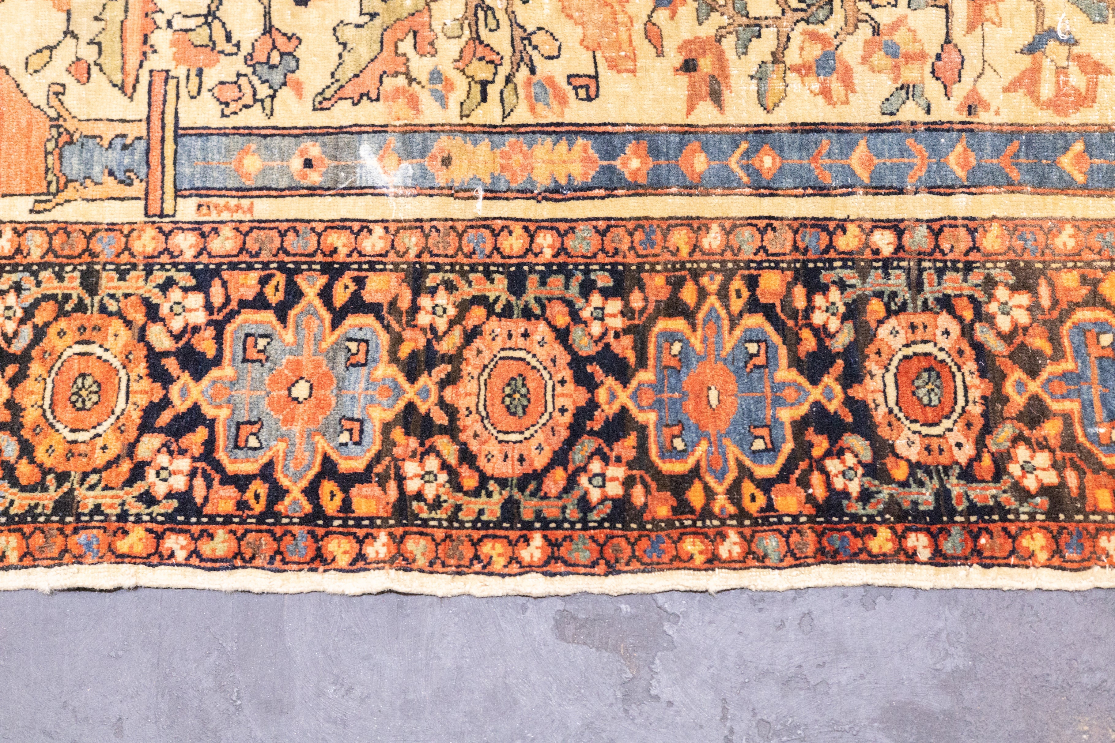 Antique Farahan Sarouk Rug 4'3'' x 6'7''