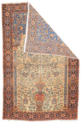 Antique Farahan Sarouk Rug 4'3'' x 6'7''