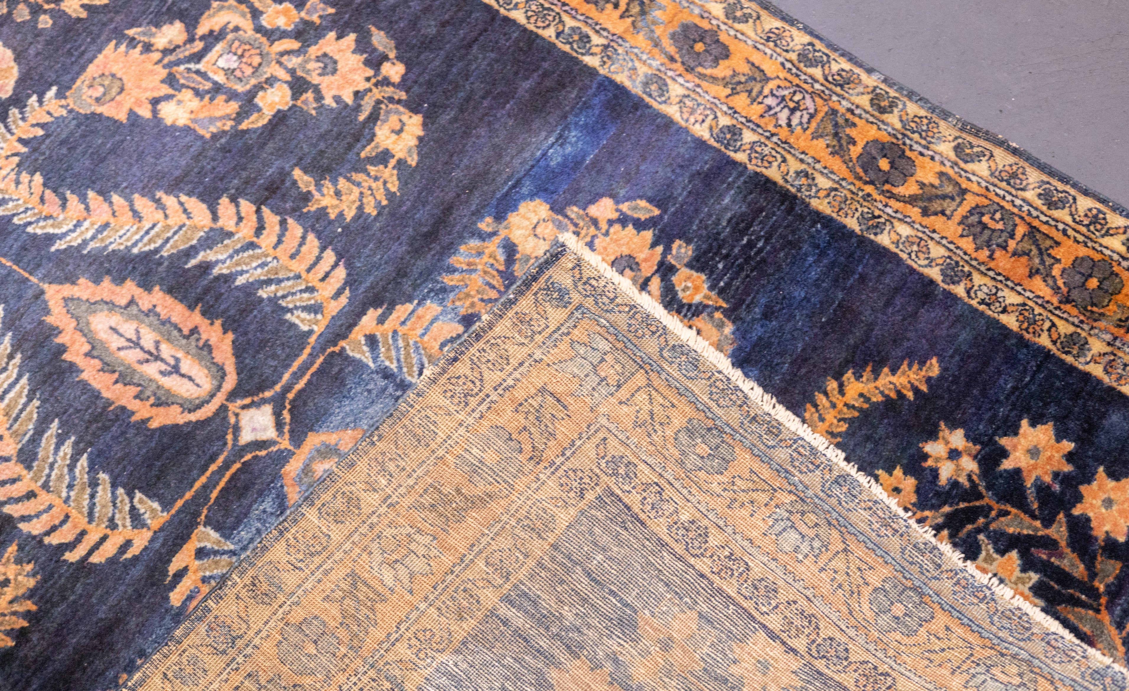 Fine Antique  Mohajeran Sarouk Rug 3'4'' x 4'11''
