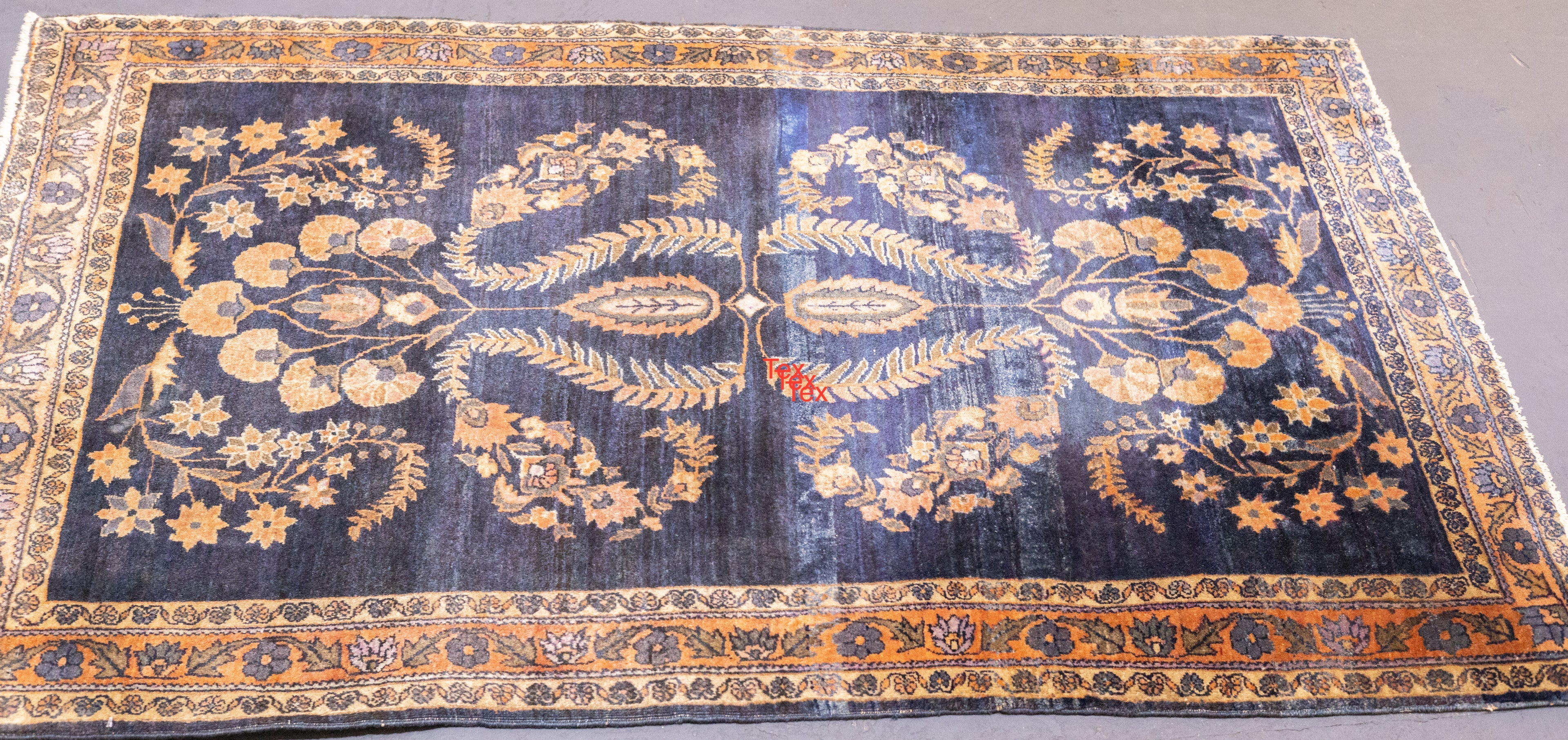 Fine Antique  Mohajeran Sarouk Rug 3'4'' x 4'11''