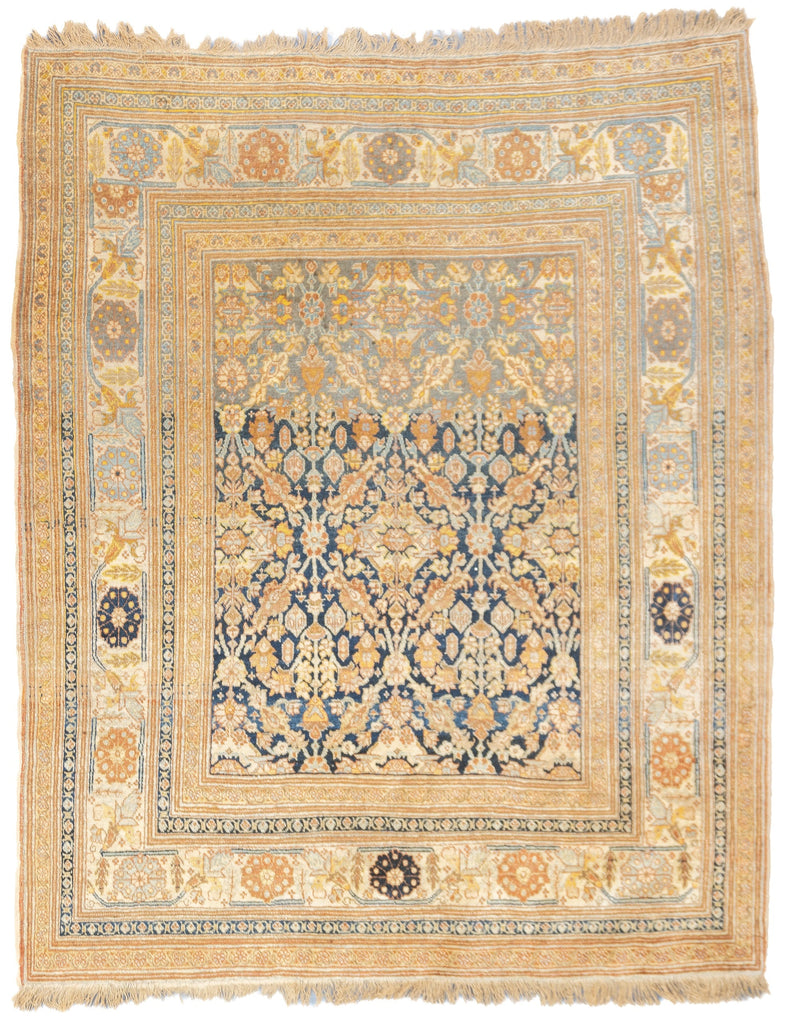 Antique Haji Jalili Tabriz Rug 4'5'' x 5'4''