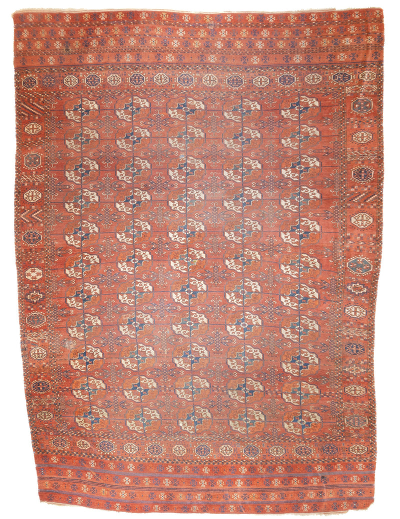 Antique Turkmen Main Carpet 7'3'' x 10'2''