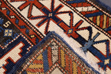 Antique Caucasian Shirvan Lezgi Design Rug 2'10'' x 4'10''