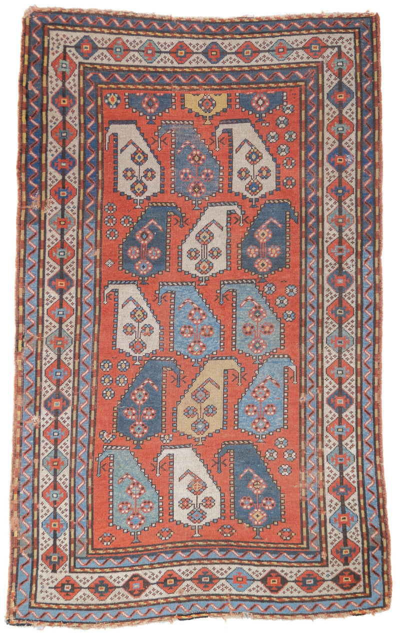 Antique Kazak Rug 3'9'' x 6'1''