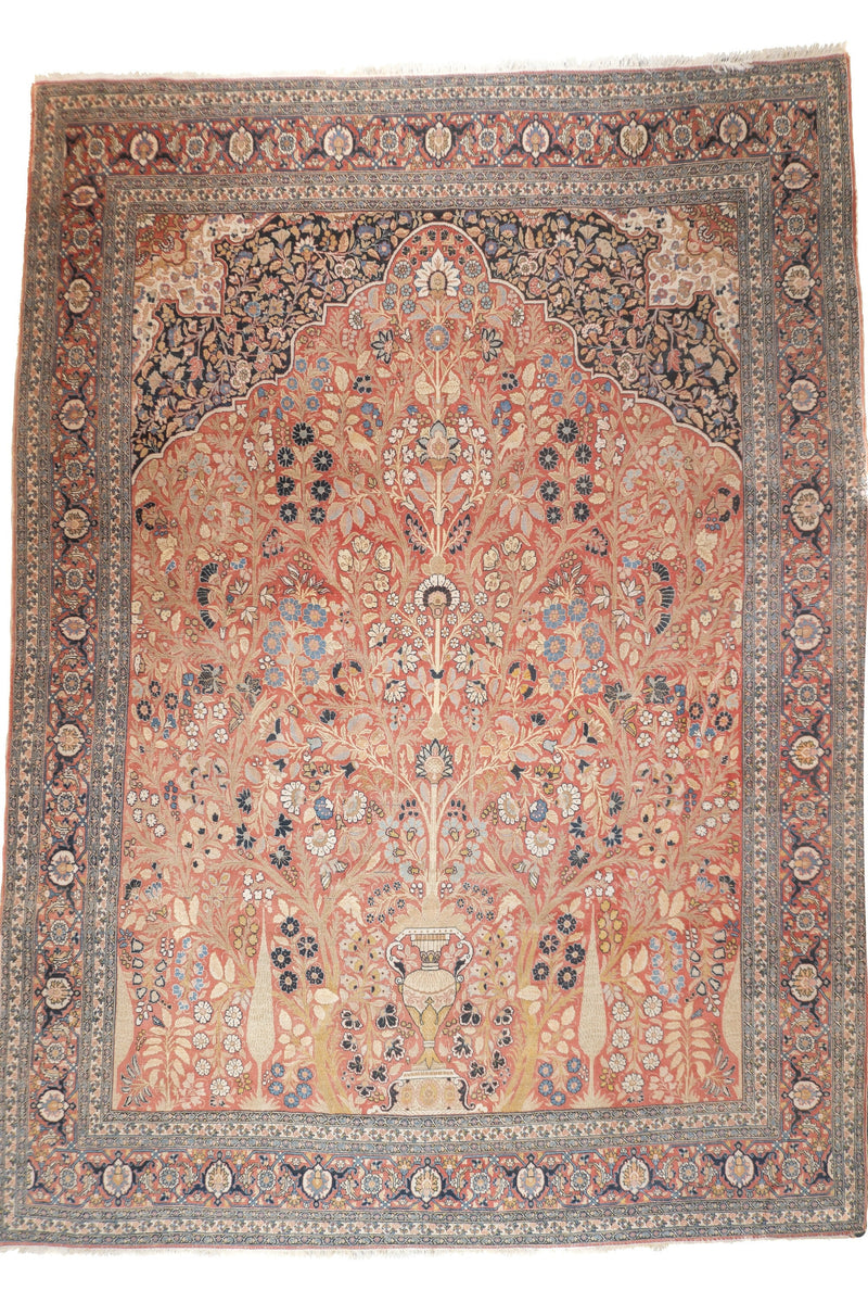 Antique  Haji Jailli Tabriz Rug 8'5'' x 11'7''