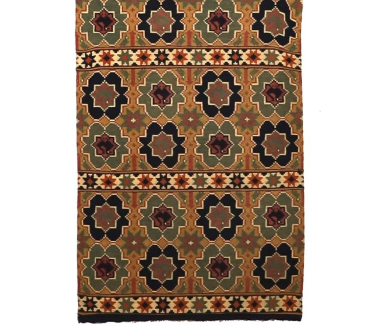 Antique Scandinavian Textile Kilim Rug 2' 2'' x 9' 11''