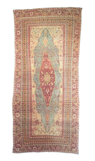 Fine Antique Turkish Gordez Wool Rug Odd and rare size 8'0
