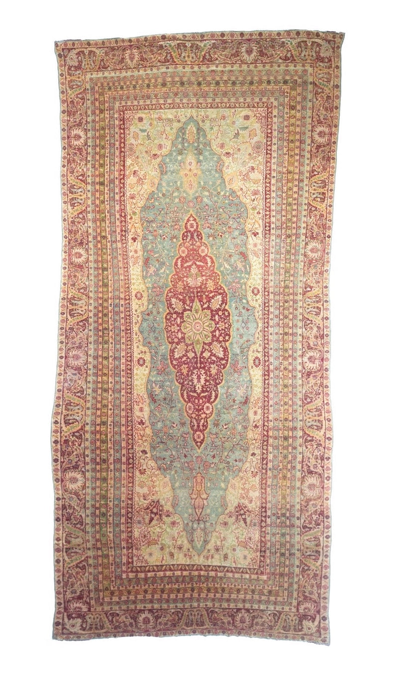 Fine Antique Turkish Gordez Wool Rug Odd and rare size 8'0