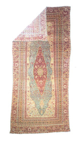 Fine Antique Turkish Gordez Wool Rug Odd and rare size 8'0" x 17' 8''
