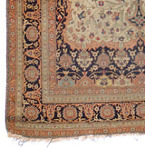 Antique Mohtasham Kashan Rug 4'4" x 6' 5"