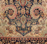 Antique Mohtasham Kashan Rug 4'3" x 6' 8"